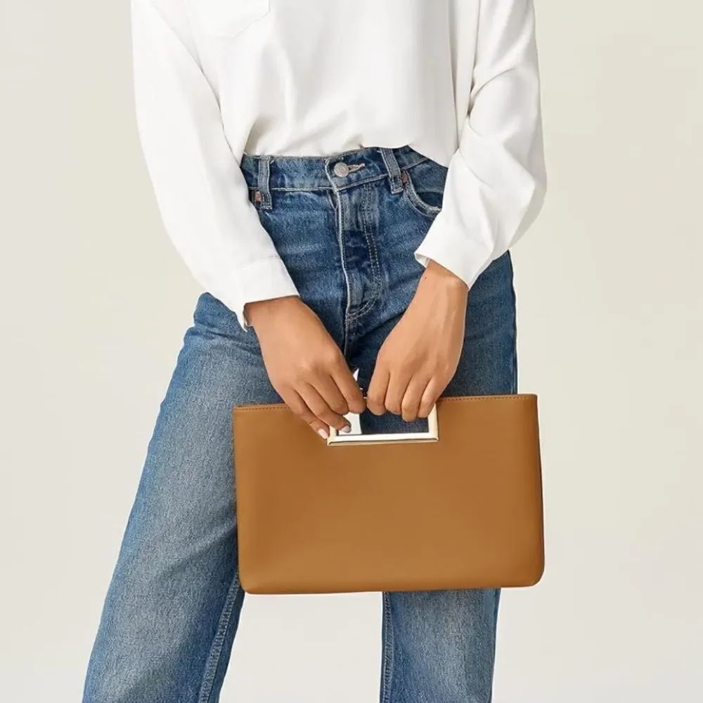 Leather Clutch Purse Evening Handbag